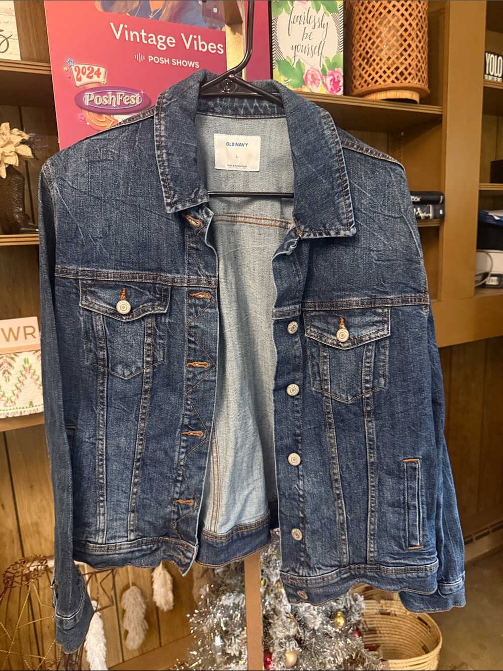 Old Navy Dark Blue Denim Jean Jacket